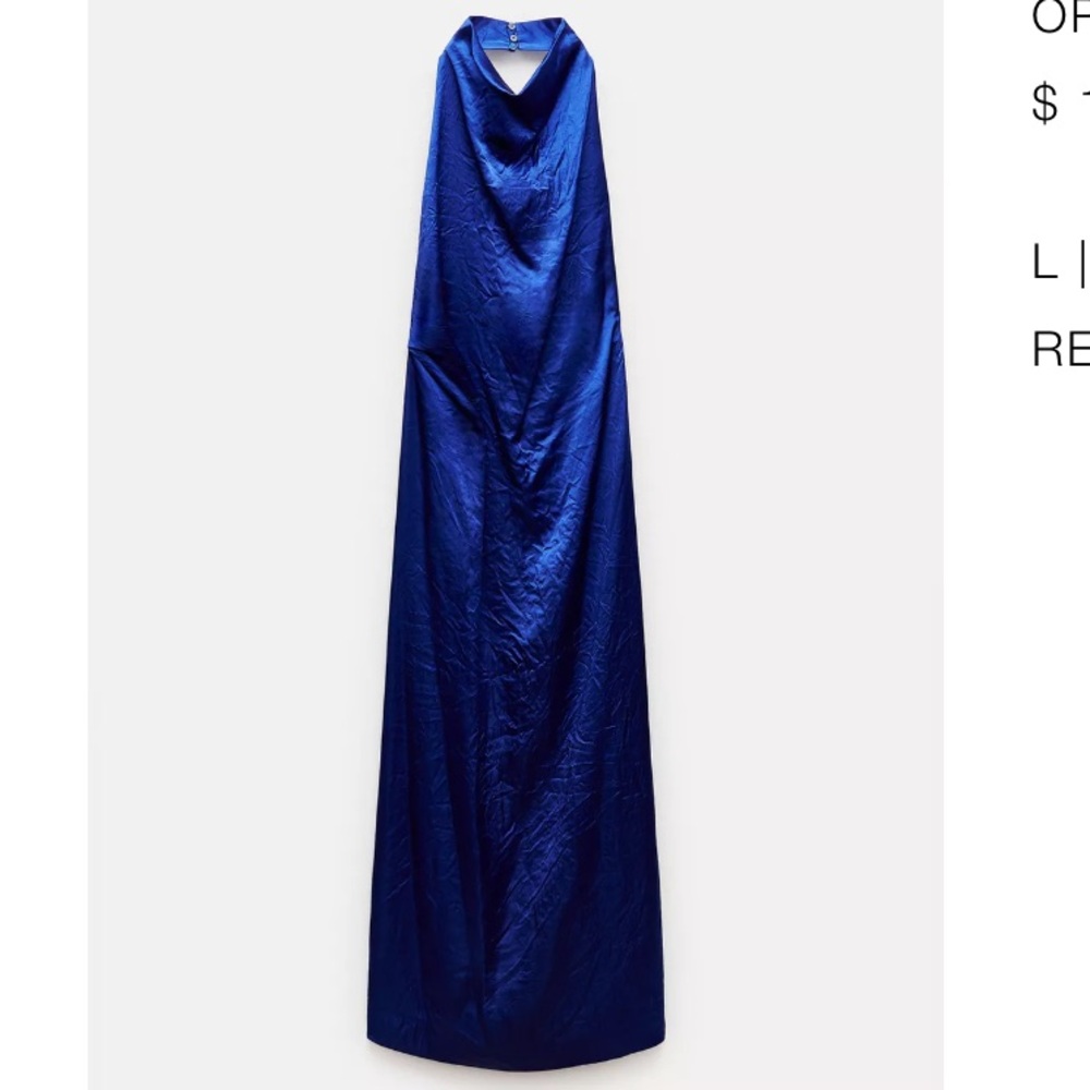 Open Back Electric Blue Dress